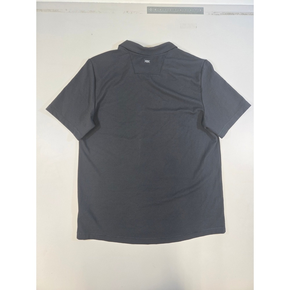 Rhone Mens Links Golf Black V-Neck S/S Polo Shirt Performance Stretch M - Picture 3 of 14